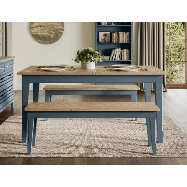 Signature Blue Extending Dining Table