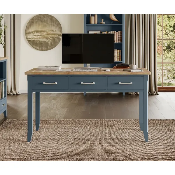 Signature Blue Executive Desk