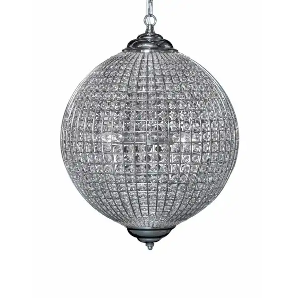 Chrome Round Globe Chandelier