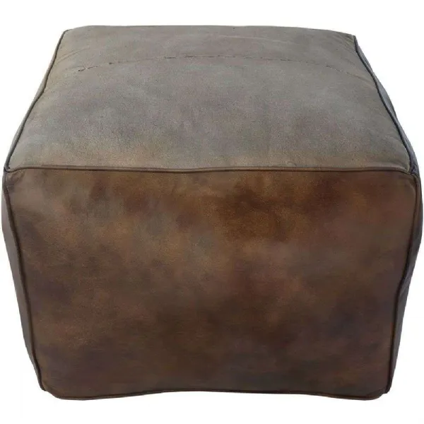 The Chair Collection Leather Pouf