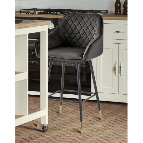 Bar Stool GUN METAL GREY (Pack of Two)