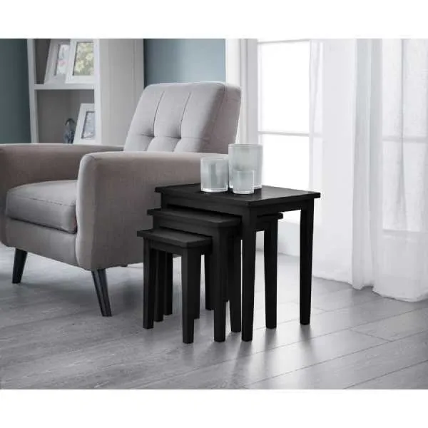 Cleo Nest Of Tables Black Finish