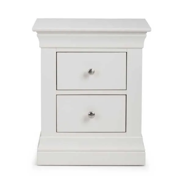 Clermont 2 Drawer Bedside White