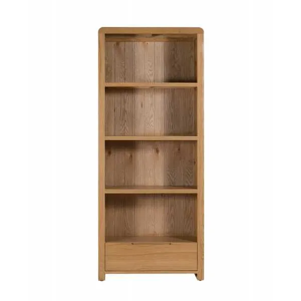 Curve Oak Tall Bookcase