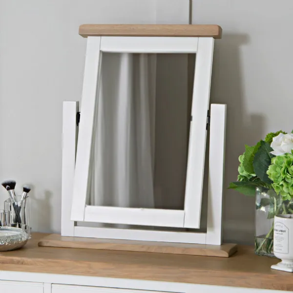 EA Bedroom White Trinket Mirror