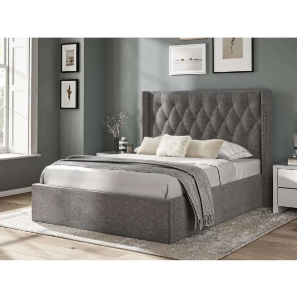 Fabric Bed Collection Dark Grey 4