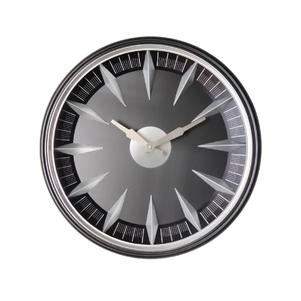 Large Black And Silver California Wall Clock