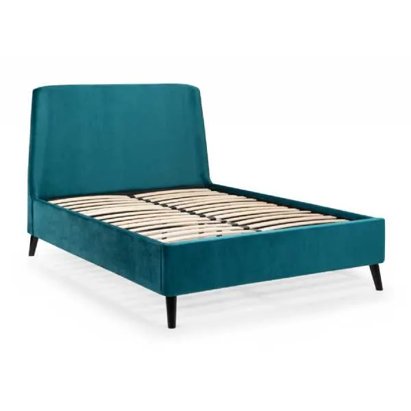 Frida Curved Velvet Bed 150cm Teal