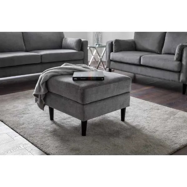 Hayward 3 Seater Dark Grey Chenille Fabric