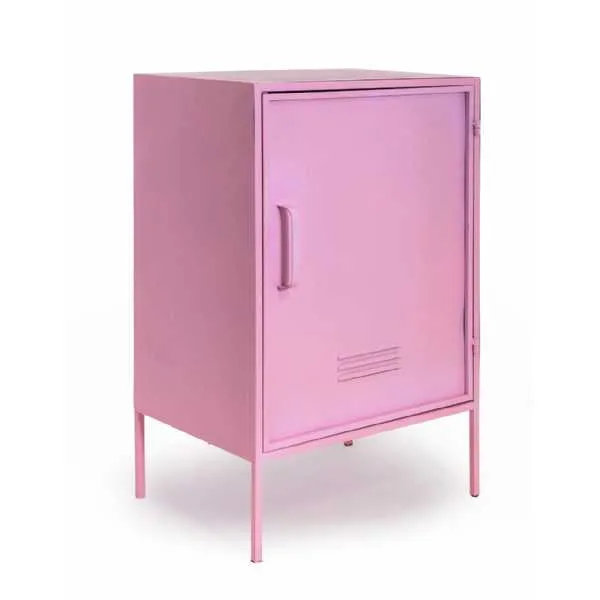 Pink Metal Bedside Cabinet