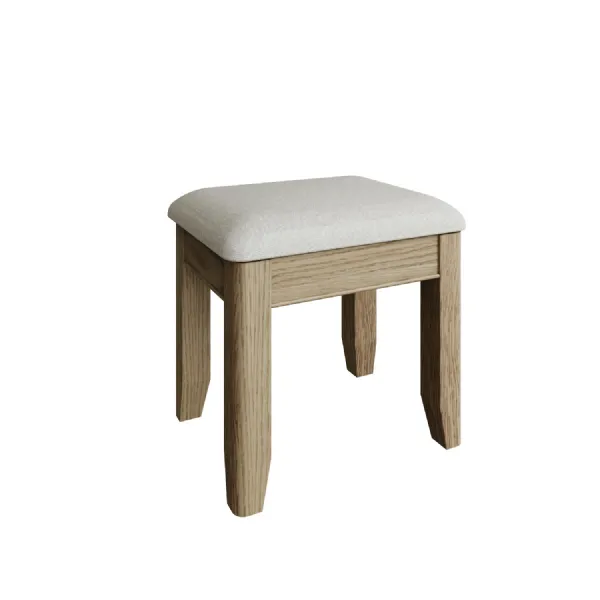 Oak Lift Up Seat Storage Dressing Table Stool