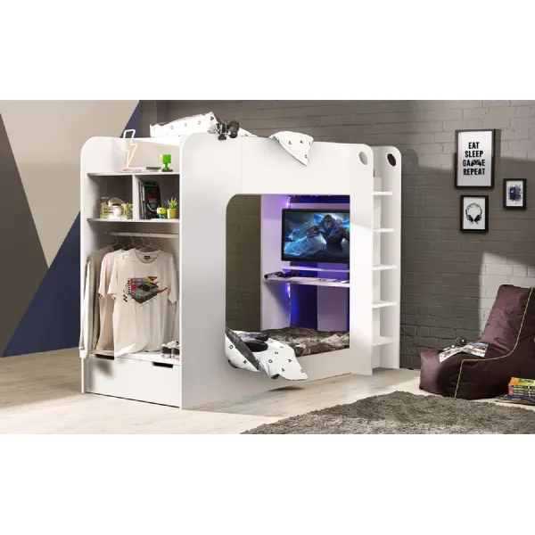 Impact Gaming Bunk All White