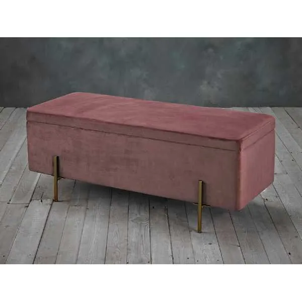 Lola Storage Ottoman Pink