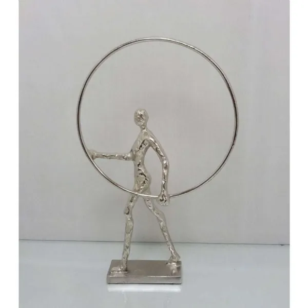 Mint Homeware Man with Ring Sculpture Nickel