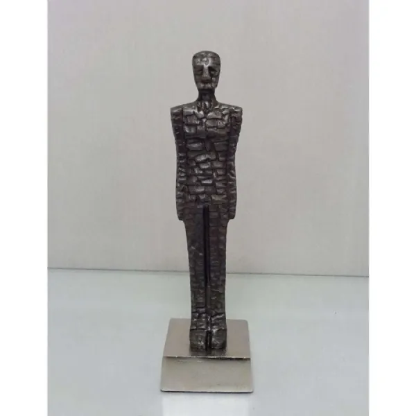 Mint Homeware Small Standing Man Sculpture Grey Nickel