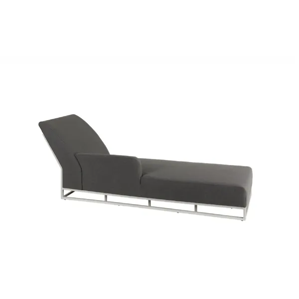 Outdoor Garden Dark Grey Fabric Modular Sunlounger Sofa