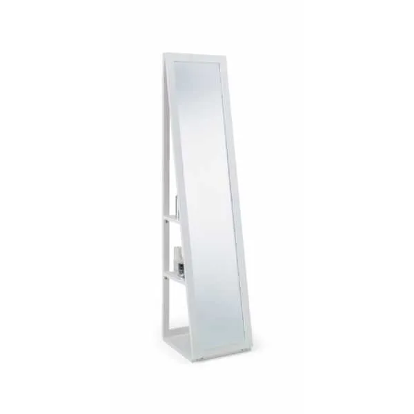 Fresco White Storage Mirror