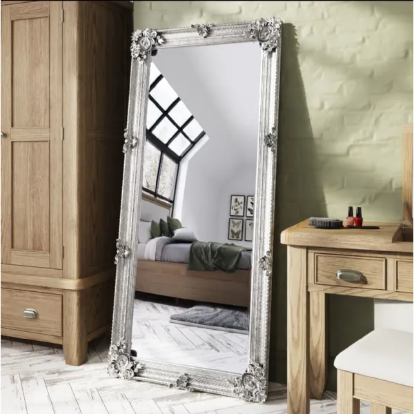 Silver Wooden Mirror