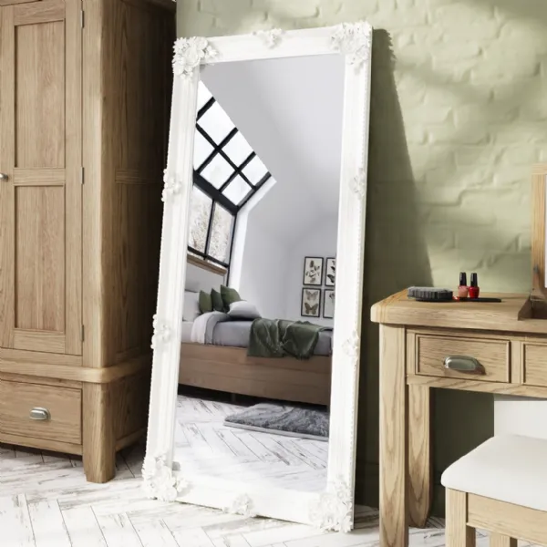 White Wooden Mirror