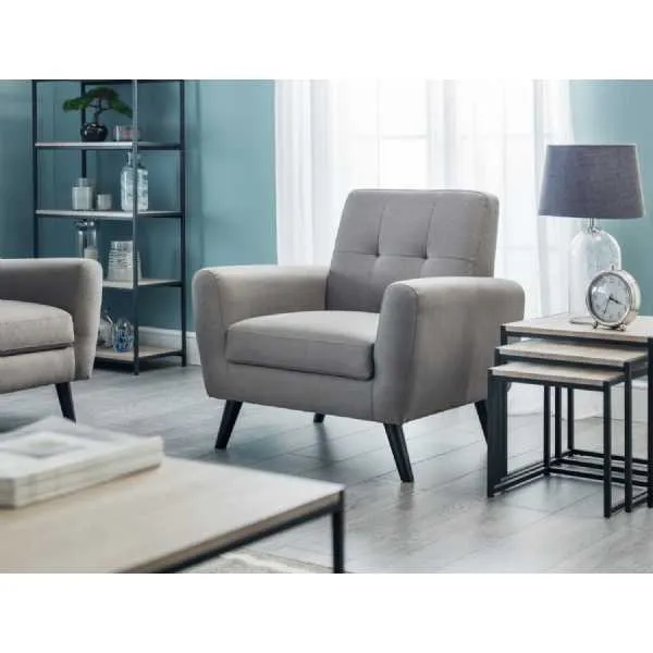 Monza Compact Retro Chair Grey