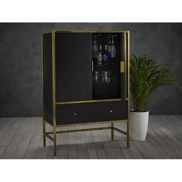 Monaco Drinks Cabinet Black