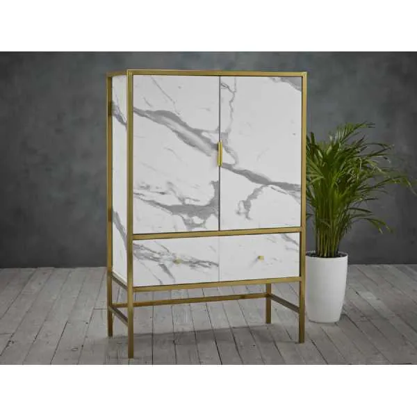 Monaco Drinks Cabinet White