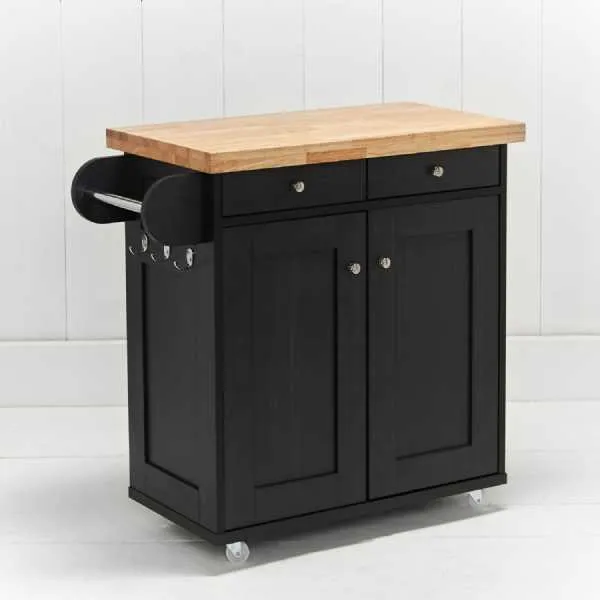 Portland Kitchen Island Black