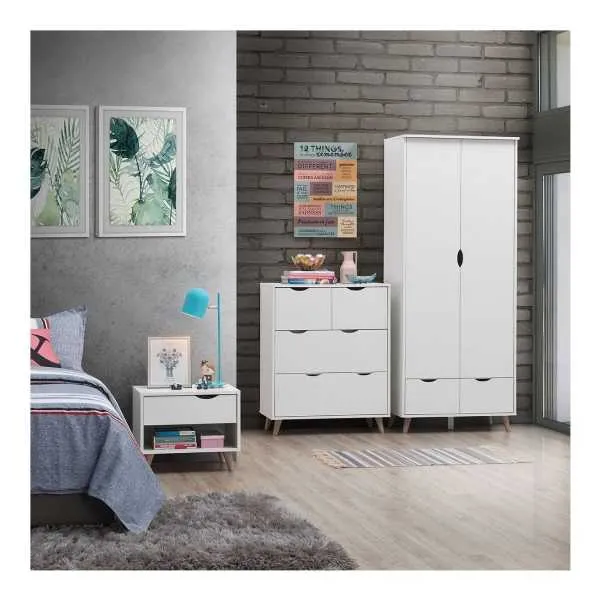 3 Piece Bedroom Set 2+2 Drawer