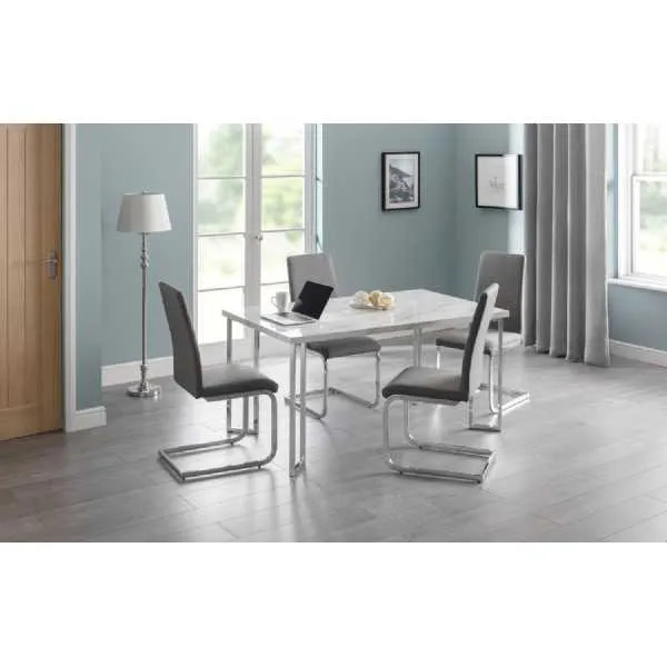 Roma Cantilever Dining Chair Slate Grey