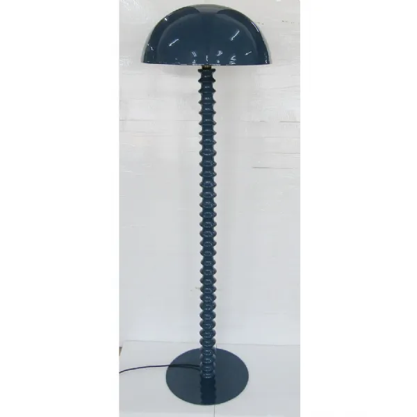 Indigo Ribbed Floor Lamp