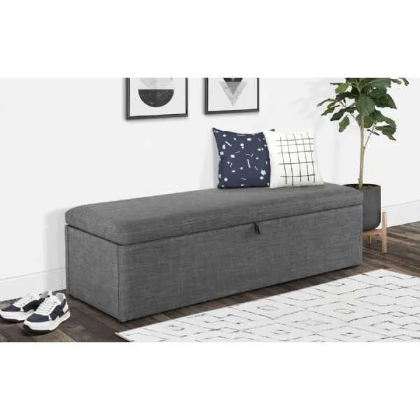 Sorrento Blanket Box Slate Linen Slate Grey