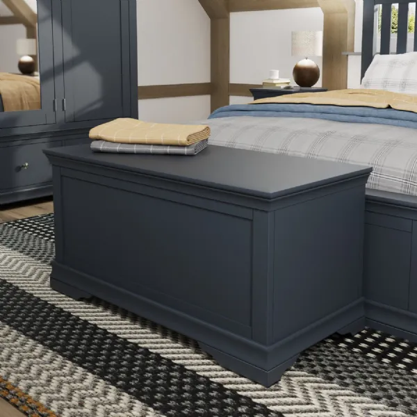 Grey Painted Blanket Box