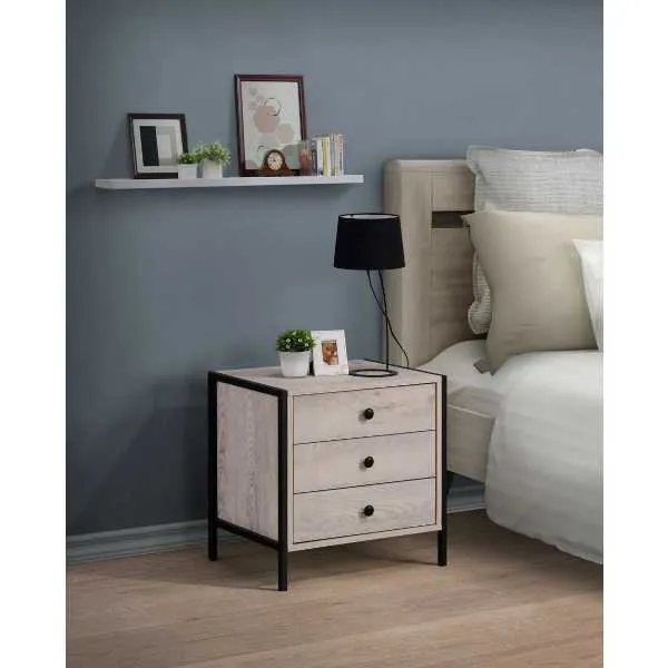 Nightstand With 3 Drawers