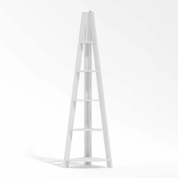 Tiva Corner Ladder Shelving White