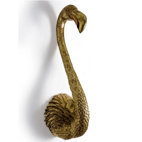 Antique Gold Flamingo Wall Head