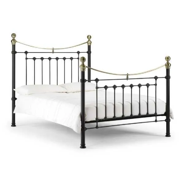 Victoria 135cm Bed Satin Black