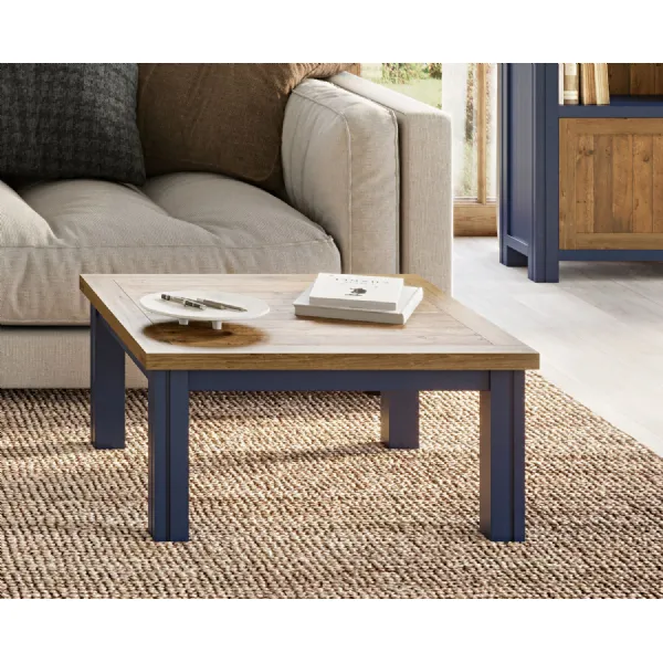 Splash of Blue Low Square Coffee Table