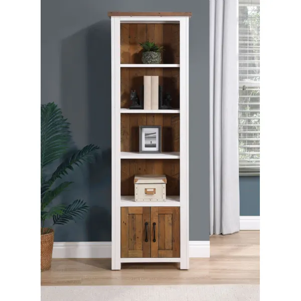 Splash of White Narrow Bookcase