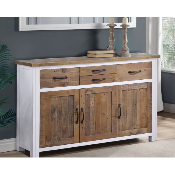 Splash of White Sideboard 3 Door 4 Drawer