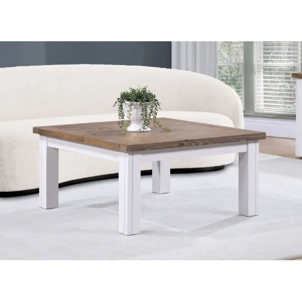 Splash of White Low Square Coffee Table