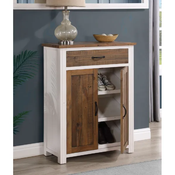 Splash of White Shoe Storage Cupboard With Drawer