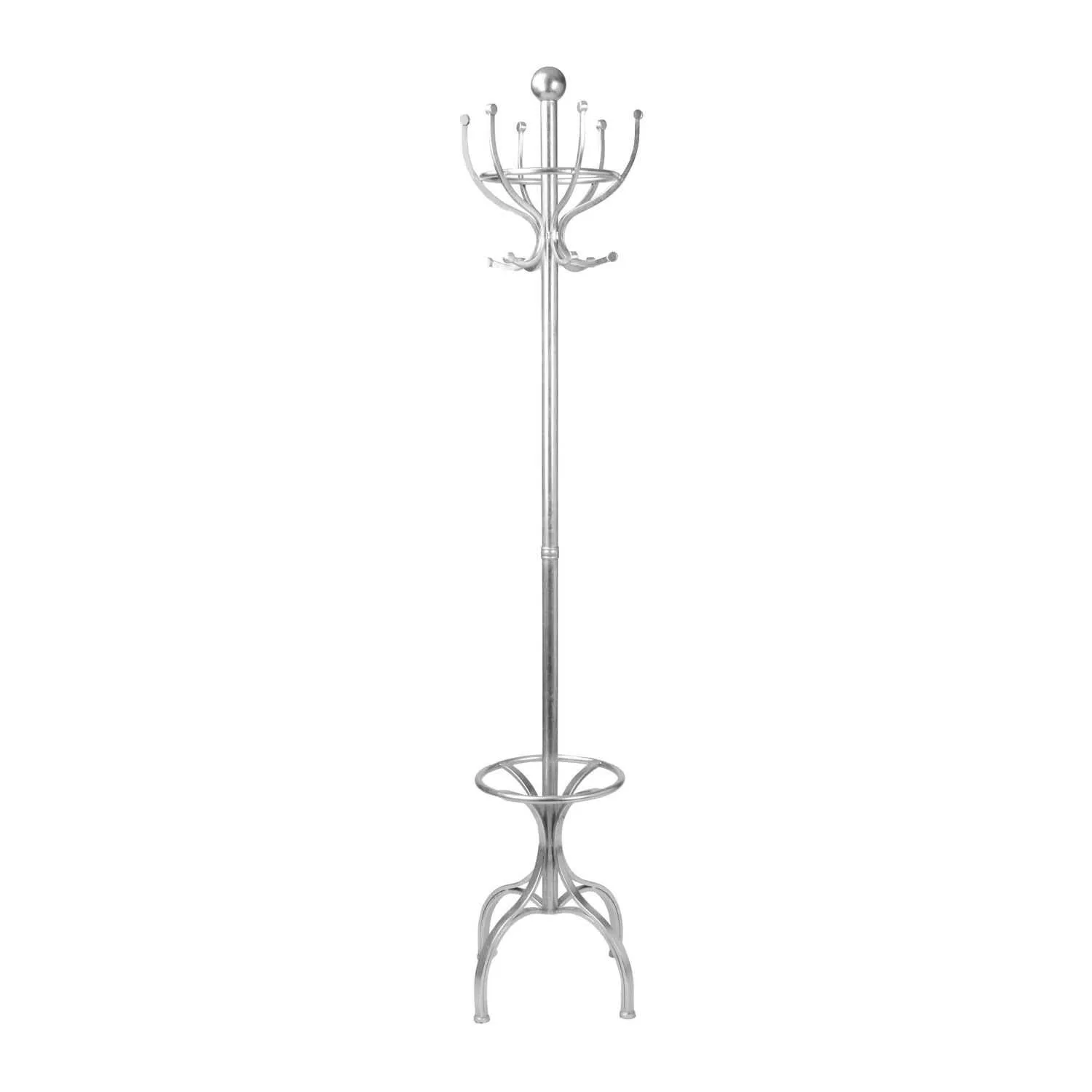 Silver Hat And Coat Stand