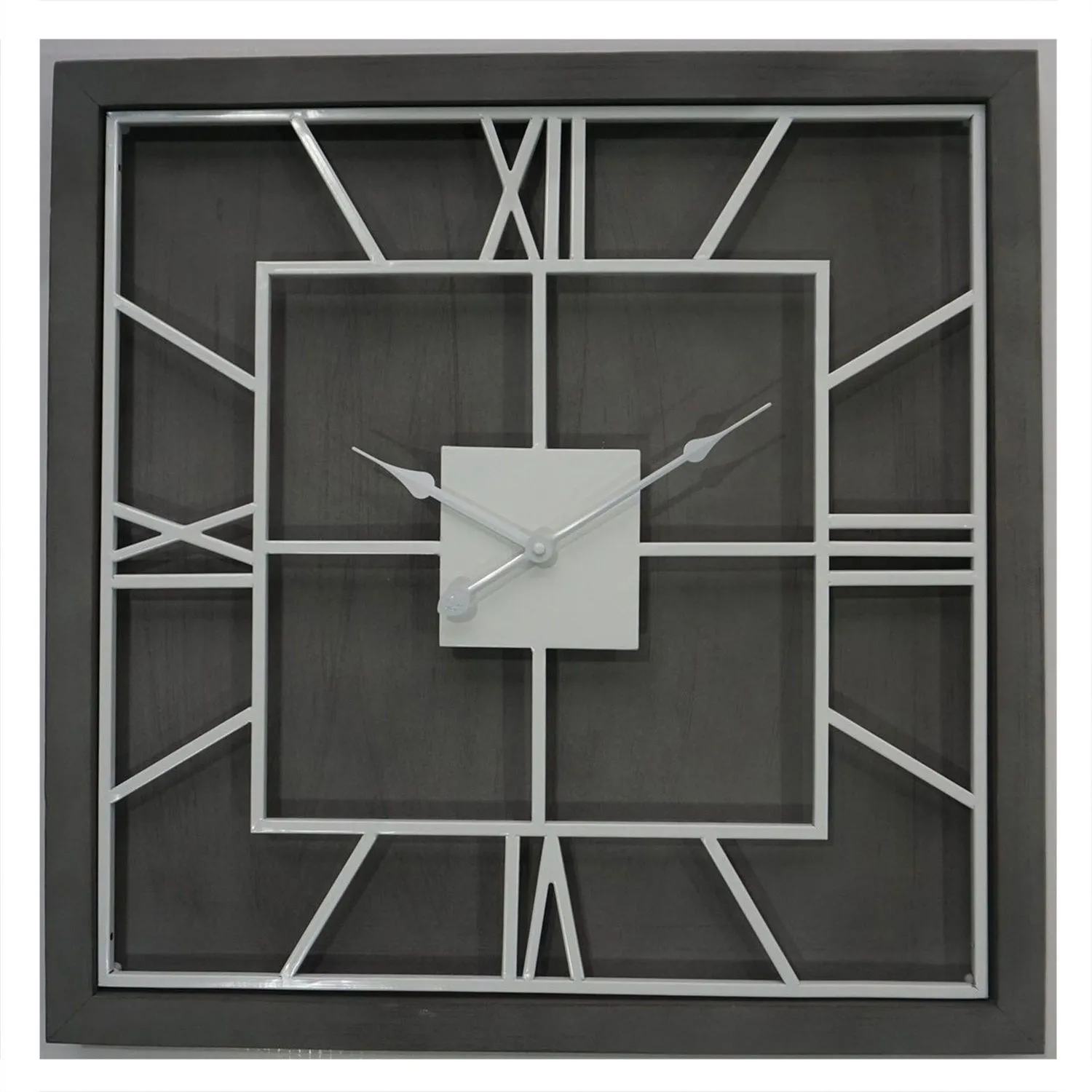 Williston Grey Square Wall Clock