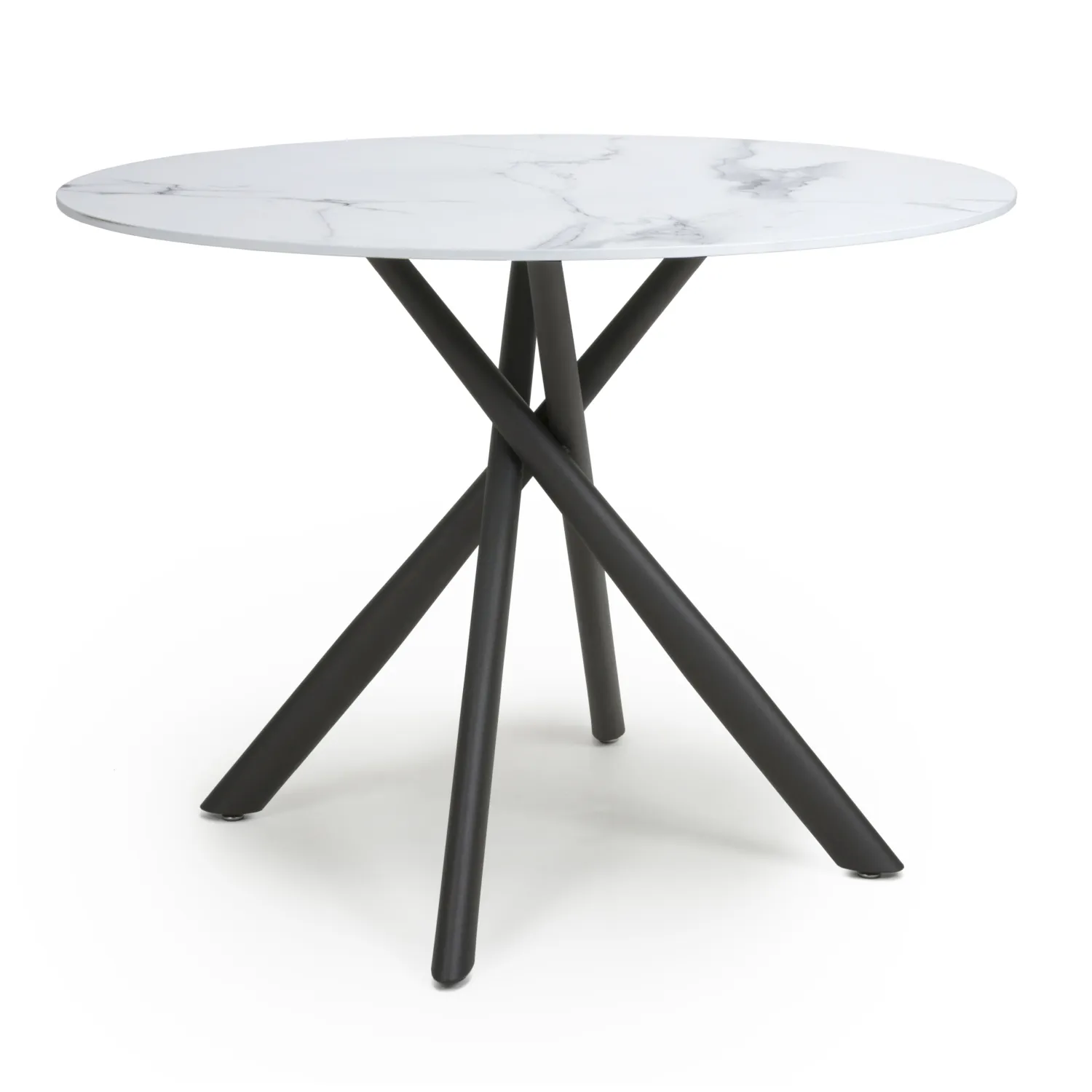 Round White Marble Dining Table