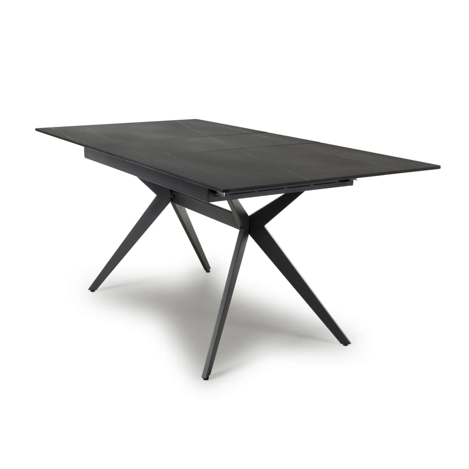 Black Sintered Stone Extending Dining Table