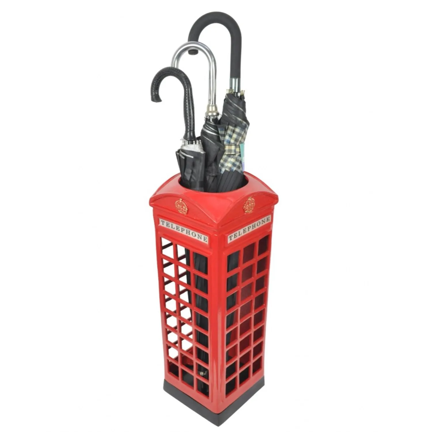 Cast Aluminium Red Telephone Box Umbrella Stand