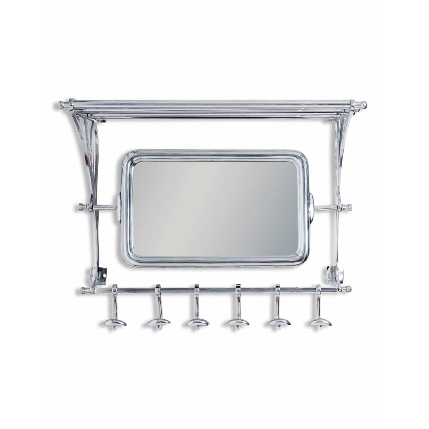 Aluminium Metal Luggage Wall Rack with Mirror