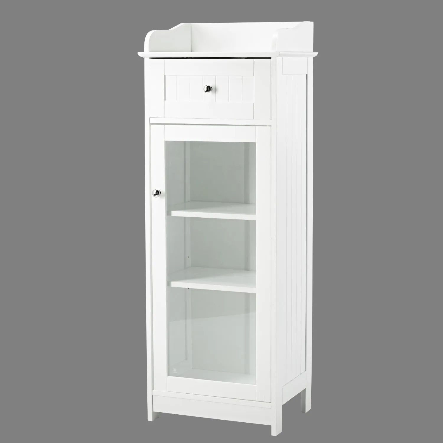 Alaska Glass Cabinet White