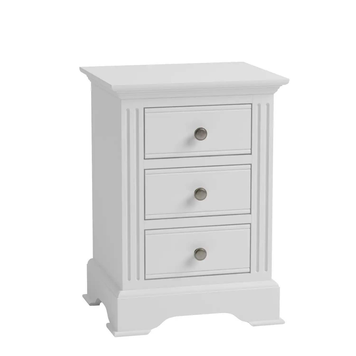 Pair Of Modern White Painted Bedside Tables