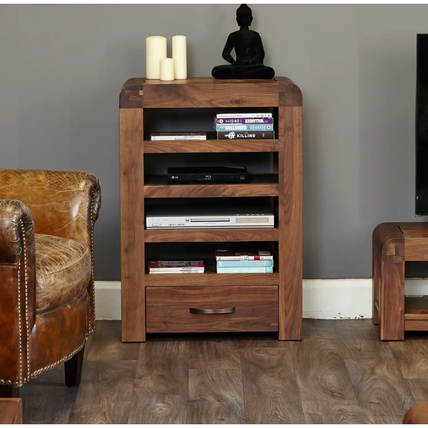 Walnut Wooden Unit Cabinet